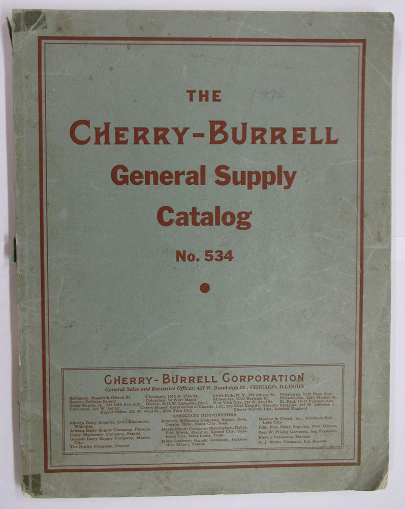 Cherry-Burrell Supply Catalog, 1934.