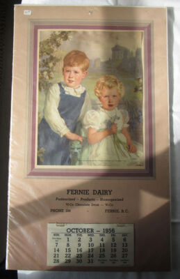 Fernie Dairy 1956 calendar
