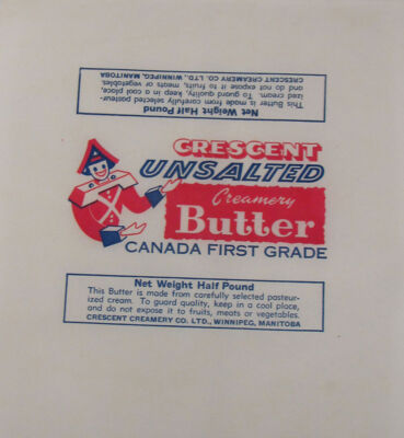 Crescent Creamery butter wrapper